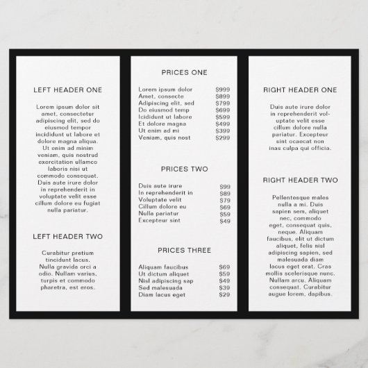 Drievoudige brochure aangepast zwart-wit Logo (Achterkant)