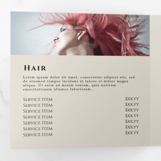 Drievoudige brochure Gold Black Shimmer Paper Drieluik Kaart (Binnenzijde eerst)