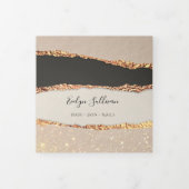 Drievoudige brochure Gold Black Shimmer Paper Drieluik Kaart (Cover)