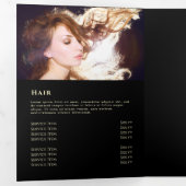 Drievoudige brochure goudhoudende glitter drieluik kaart (Binnenzijde eerst)