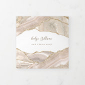 Drievoudige brochure ivoor Gold Agate Drieluik Kaart (Cover)