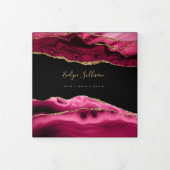 Drievoudige brochure magenta Red Agate Drieluik Kaart (Cover)