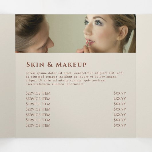 Drievoudige brochure met papieruitrijpingen voor S Drieluik Kaart (Binnenkant midden)