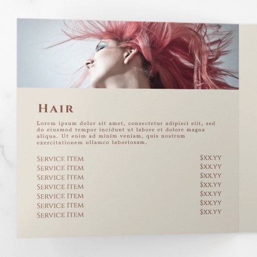 Drievoudige brochure met papieruitrijpingen voor S Drieluik Kaart (Binnenzijde eerst)