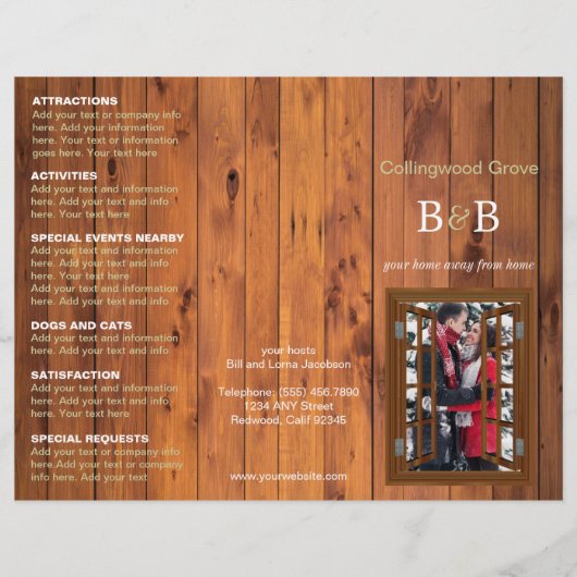 Drievoudige brochure Rustic Cherry (Voorkant)