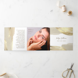 Drievoudige brochure voor goudverfpenseel drieluik kaart