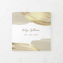 Drievoudige brochure voor goudverfpenseel drieluik kaart