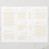 Drievoudige brochure voor roze en goudlegante vlin (Achterkant)