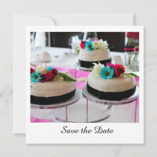 Drievoudige cake save the date