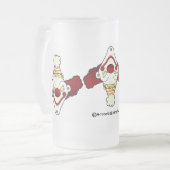 Drievoudige Clown Bevroren Bierpul Matglas Bierpul (Voorkant links)