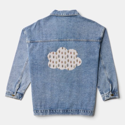 Drievoudige diamanten denim jacket (Achterkant)