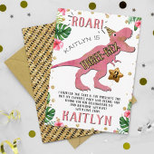 Drievoudige Dinosaur 3e verjaardag Hartelijk dank Bedankkaart