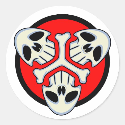 Drievoudige dood sticker (Voorkant)