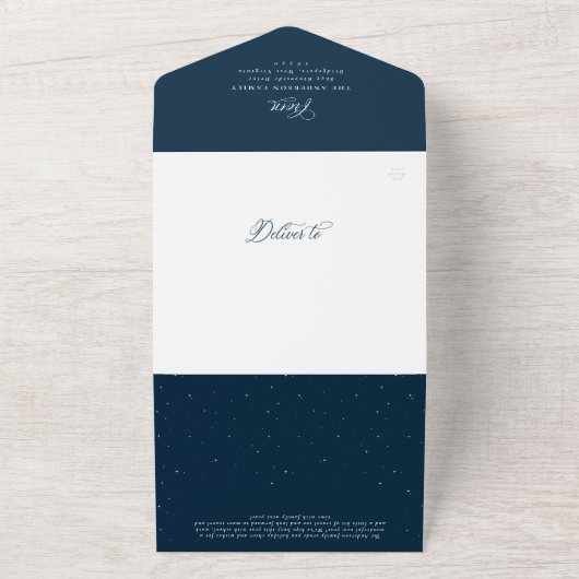 Drievoudige feestdag voor kerstmaninklage all in one uitnodiging (Buitenkant)