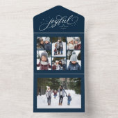 Drievoudige feestdag voor kerstmaninklage all in one uitnodiging (Binnen)