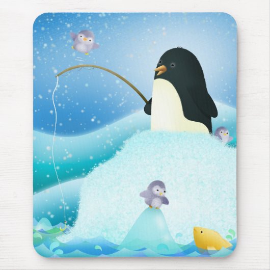 Drievoudige foutpinguïns - muismat (Voorkant)