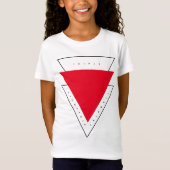 Drievoudige geometrische driehoek t-shirt (Voorkant)