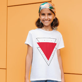 Drievoudige geometrische driehoek t-shirt