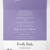 Drievoudige gepersonaliseerde bruiloft uitnodiging (Binnenkant midden)