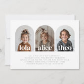 Drievoudige gezamenlijke landschapsfoto verjaardag kaart (Voorkant)