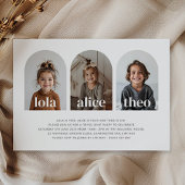 Drievoudige gezamenlijke landschapsfoto verjaardag kaart