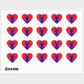 Drievoudige Godin Hart Sticker (Vel)