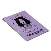 Drievoudige Godin Hecate Zwart & Paarse Wicca Taro Notitieboek (Rechterzijde)