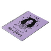 Drievoudige Godin Hecate Zwart & Paarse Wicca Taro Notitieboek (Linkerzijde)