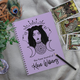 Drievoudige Godin Hecate Zwart & Paarse Wicca Taro Notitieboek