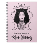 Drievoudige Godin Hecate Zwart & Roze Wicca Tarot Notitieboek (Voorkant)