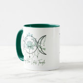 Drievoudige Godin & Lotus Groene Mok (Voorkant links)