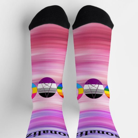Drievoudige Godin Moon Pentacle Pride Sokken (Top)