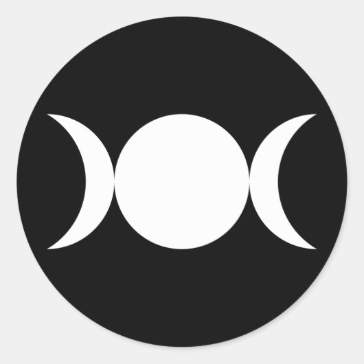 Drievoudige Godin Ronde Sticker (Voorkant)