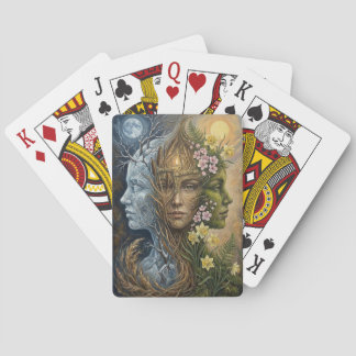 Drievoudige Godin Winter naar Lente Imbolc Fantasi Pokerkaarten