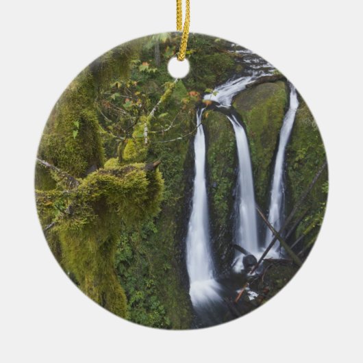 Drievoudige Herfsten, Columbia River Gorge Keramisch Ornament (Voorkant)