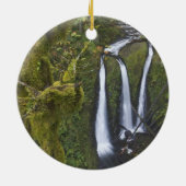 Drievoudige Herfsten, Columbia River Gorge Keramisch Ornament (Achterkant)