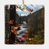 Drievoudige Herfsten DuPont State Forest NC Photog Keramisch Ornament (Voorkant)