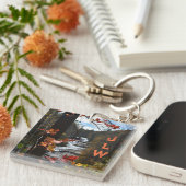 Drievoudige Herfsten DuPont State Forest NC Photog Sleutelhanger (Voorkant Rechts)