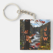 Drievoudige Herfsten DuPont State Forest NC Photog Sleutelhanger (Voorkant)