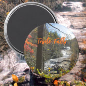 Drievoudige Herfsten North Carolina Waterval Fotog Magneet