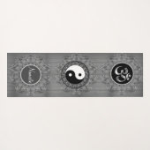 Drievoudige Hexagon Mandalas OM Symbool Yin Yang N Yogamat (Achterkant (horizontaal))