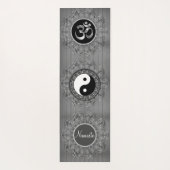 Drievoudige Hexagon Mandalas OM Symbool Yin Yang N Yogamat (Achterkant)