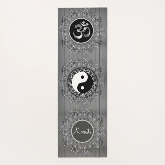 Drievoudige Hexagon Mandalas OM Symbool Yin Yang N Yogamat (Achterkant)