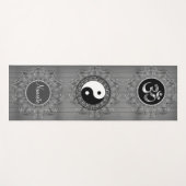 Drievoudige Hexagon Mandalas OM Symbool Yin Yang N Yogamat (Voorkant (horizontaal))