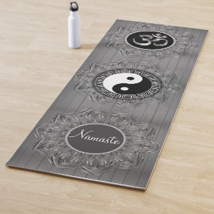 Drievoudige Hexagon Mandalas OM Symbool Yin Yang N Yogamat