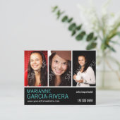 Drievoudige hoofdfoto van Actor Briefkaart (Staand voorkant)