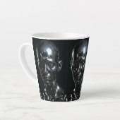 Drievoudige Identiteit Chrome Kunst Latte Mok (Linkerhoek)