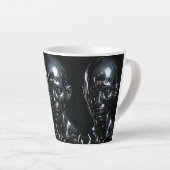 Drievoudige Identiteit Chrome Kunst Latte Mok (Rechterhoek)