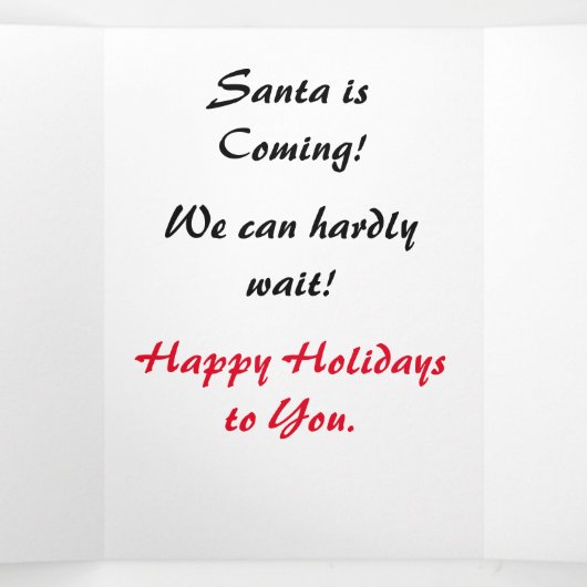 Drievoudige kaart - Kerstexcitement (Binnenkant midden)