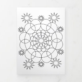 Drievoudige Kaart - Mandala Booklet to Color